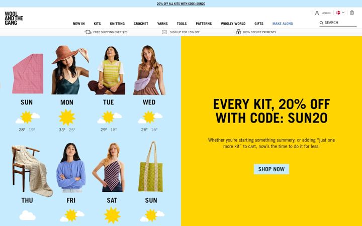 Screenshot of woolandthegang.com