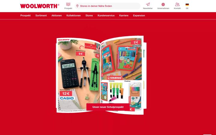 Screenshot of woolworth.de