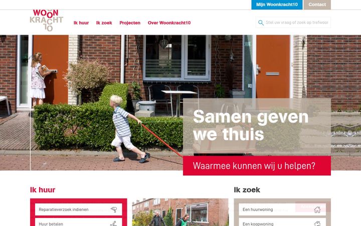 Screenshot of woonkracht10.nl