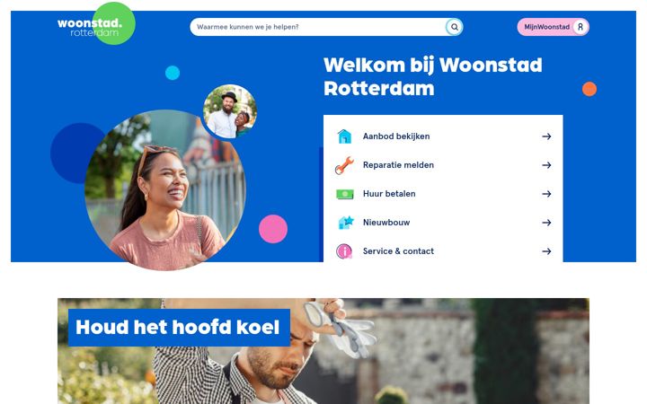 Captura de ecrã de woonstadrotterdam.nl