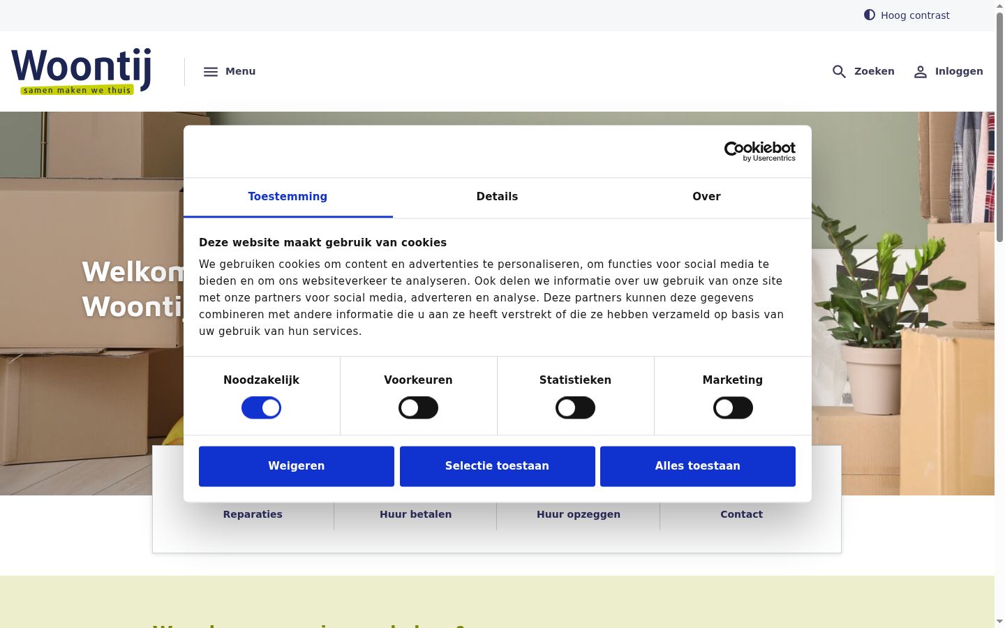 Screenshot tal-banner tal-kunsens muri qabel kwalunkwe interazzjoni