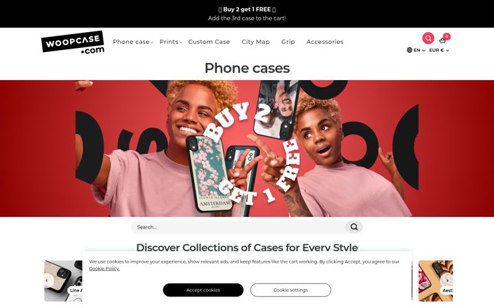 Screenshot of woopcase.com