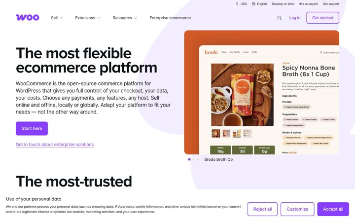 Skjermbilde av woothemes.com