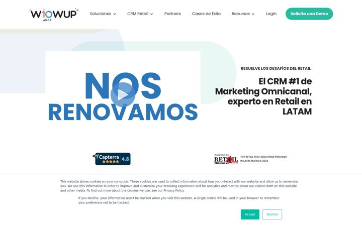 Screenshot of woowup.com