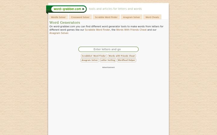 Screenshot of word-grabber.com