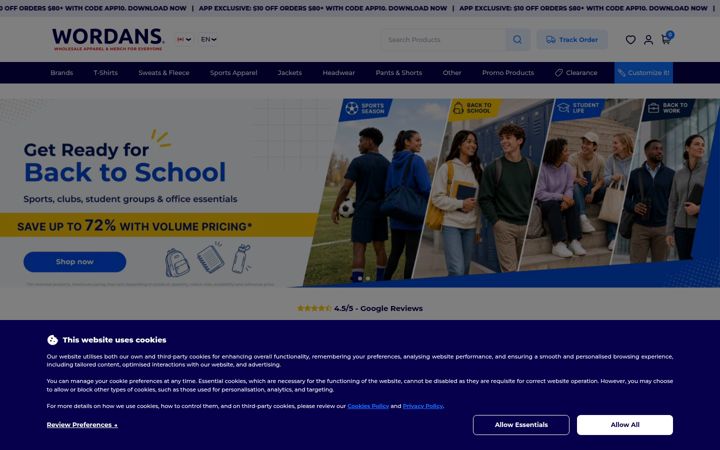 Screenshot of wordans.ca