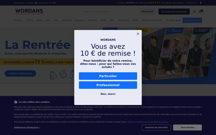Screenshot of wordans.fr