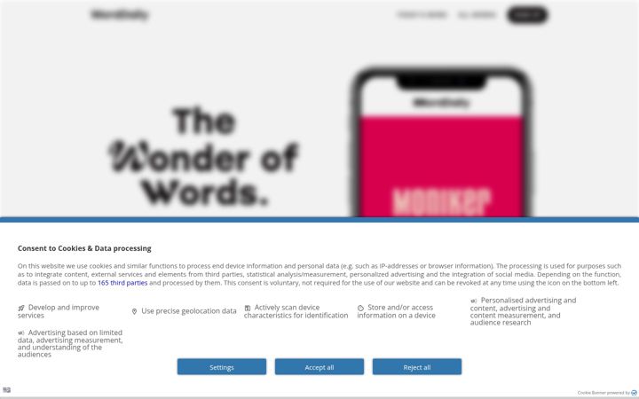 Screenshot of worddaily.com