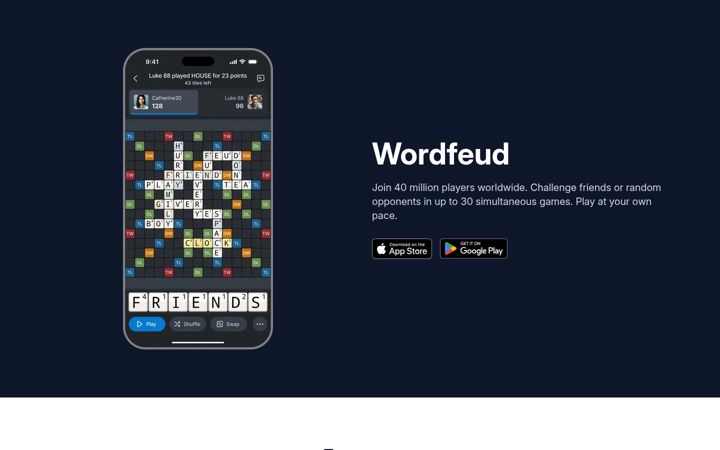 Screenshot of wordfeud.com