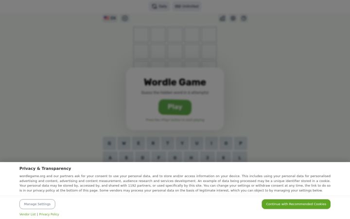 Screenshot of wordlegame.org