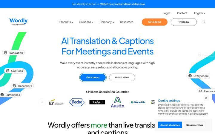 Screenshot of wordly.ai