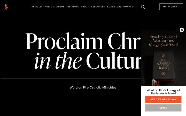 Screenshot of wordonfire.org