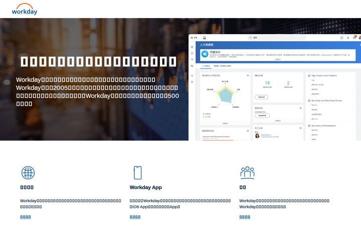 Screenshot of workday.com.cn