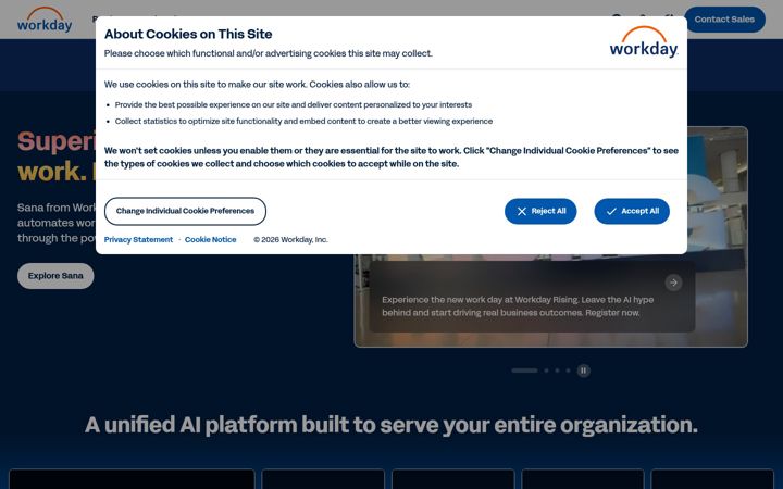 Screenshot ta' workday.com