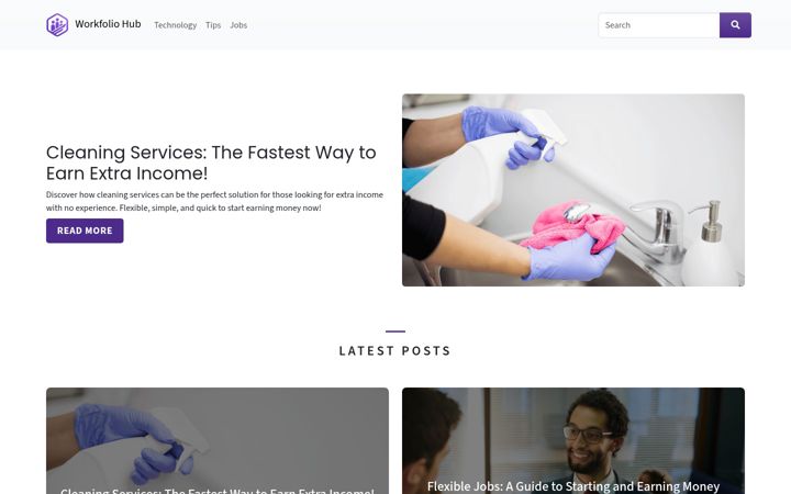 Screenshot of workfoliohub.com