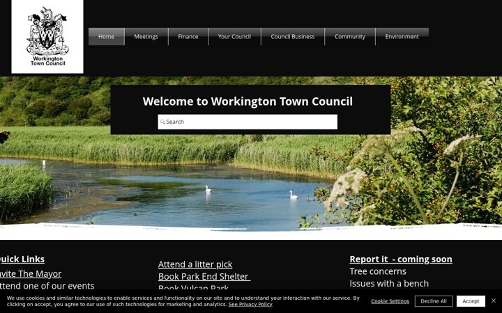 Screenshot of workingtontowncouncil.gov.uk