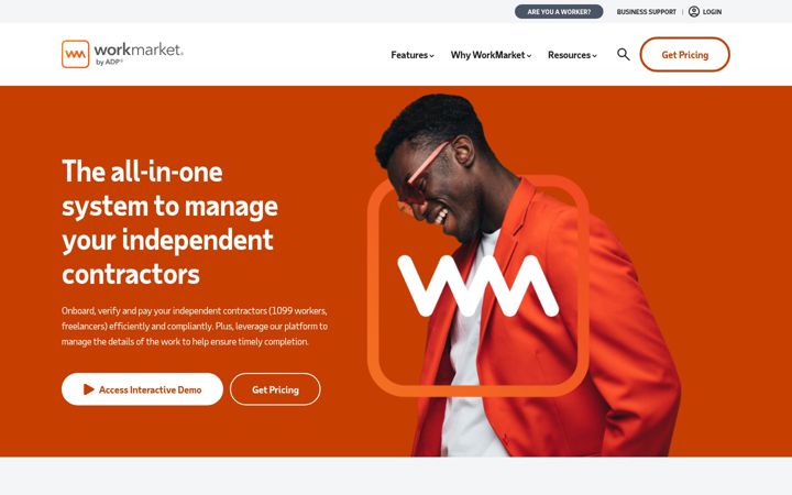 Screenshot of workmarket.com