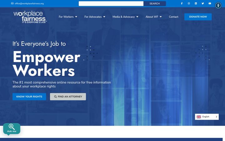 Screenshot of workplacefairness.org