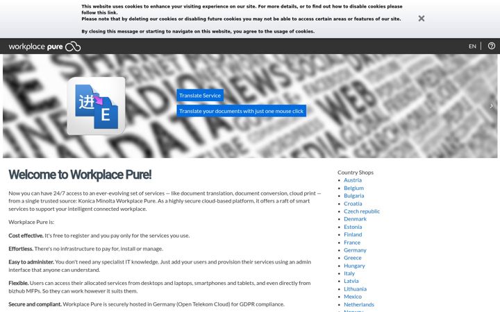 Screenshot of workplacepure.com