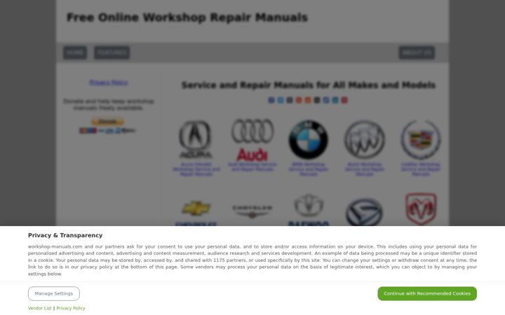 Screenshot of workshop-manuals.com