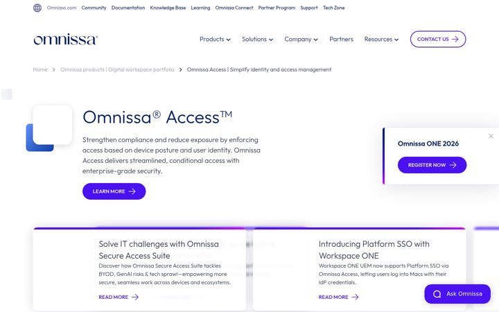 Screenshot του workspaceoneaccess.com