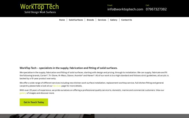 Screenshot van worktoptech.com