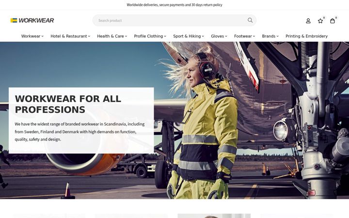 Screenshot of workwear.online