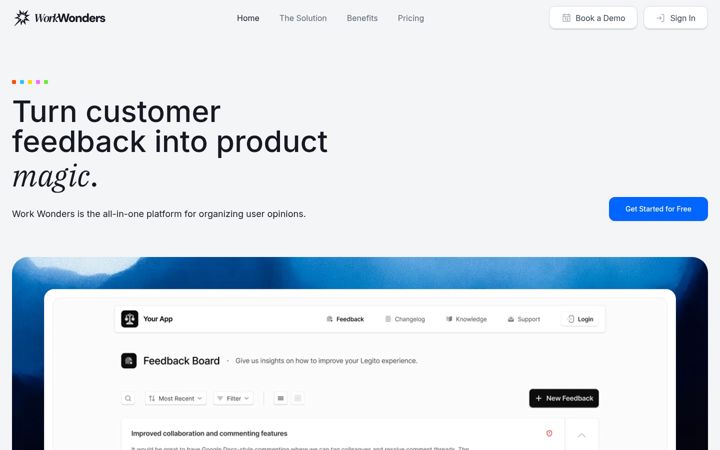 Screenshot of workwonders.app