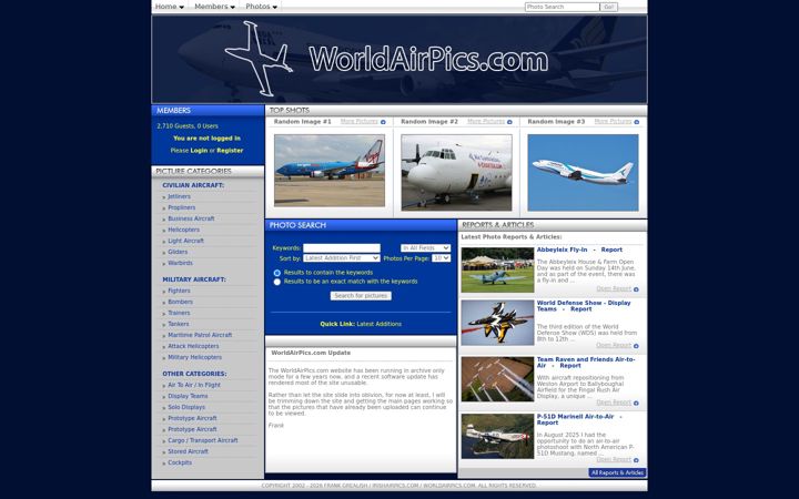 Screenshot of worldairpics.com