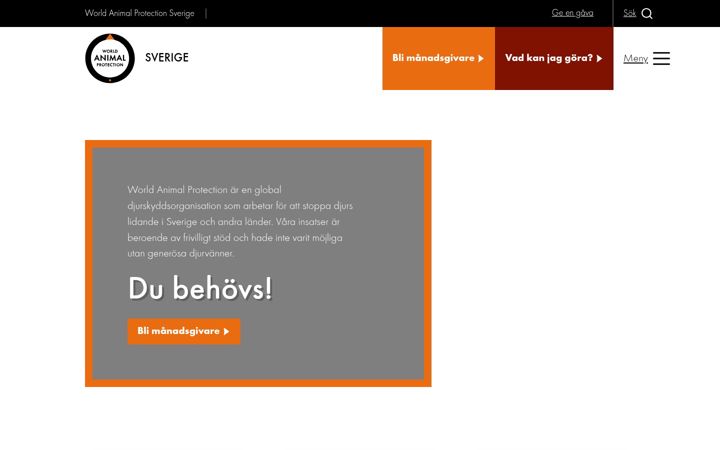 Zrzut ekranu worldanimalprotection.se