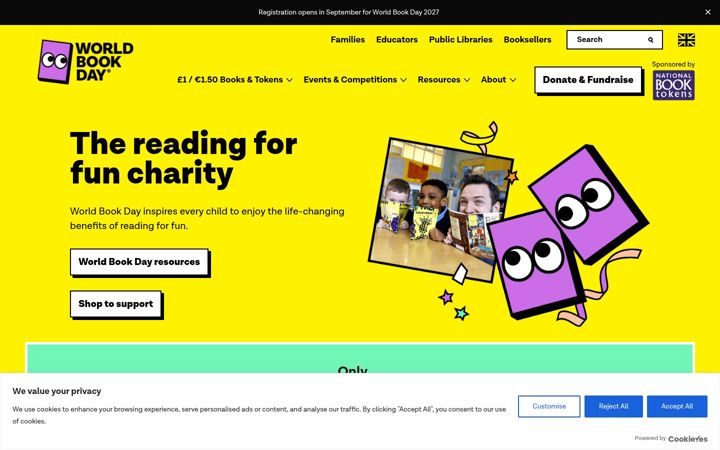 Screenshot di worldbookday.com