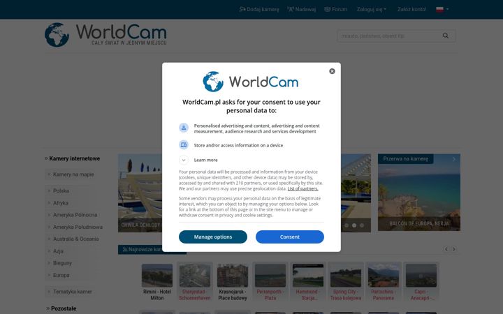 Screenshot of worldcam.pl