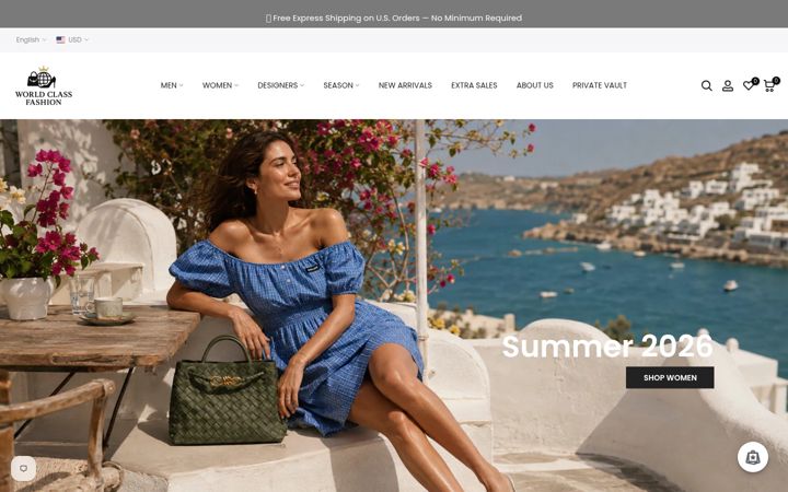 Screenshot stránky worldclassfashion.com