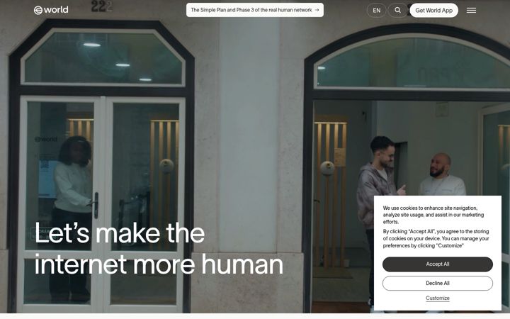 Screenshot ta' worldcoin.org