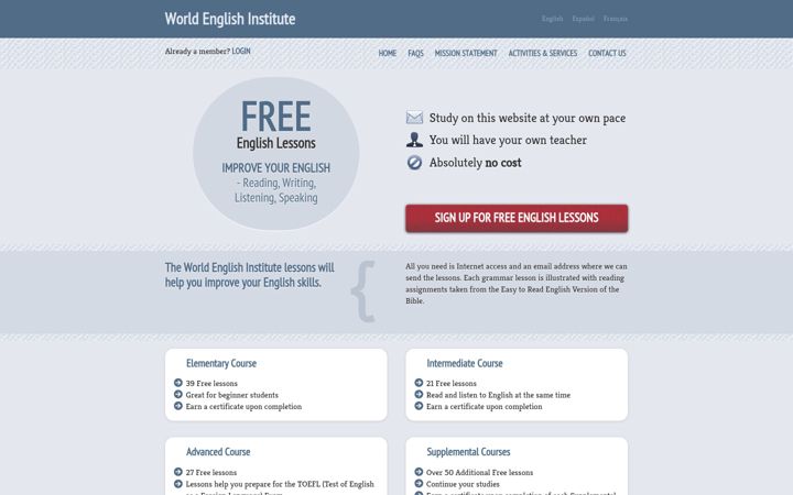 Screenshot of worldenglishinstitute.org