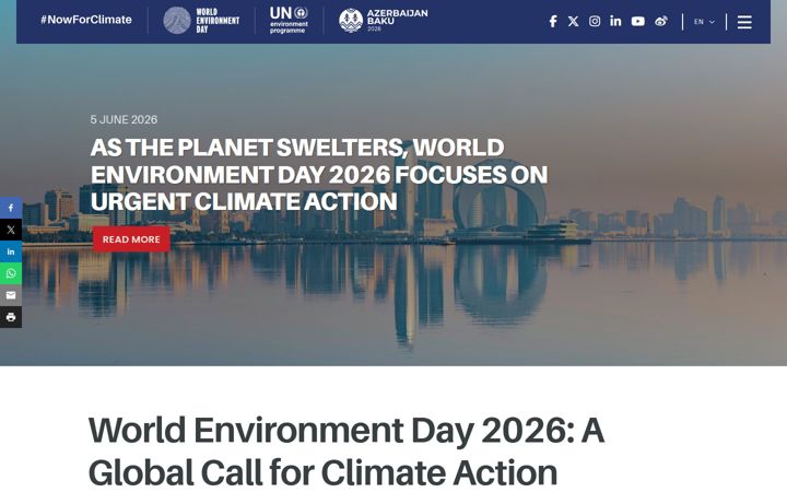 Screenshot of worldenvironmentday.global