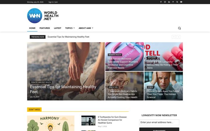 Screenshot of worldhealth.net