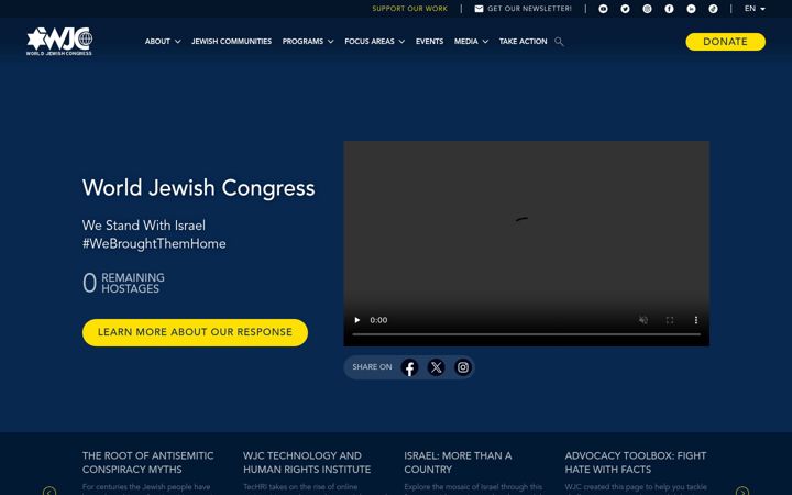 Screenshot of worldjewishcongress.org