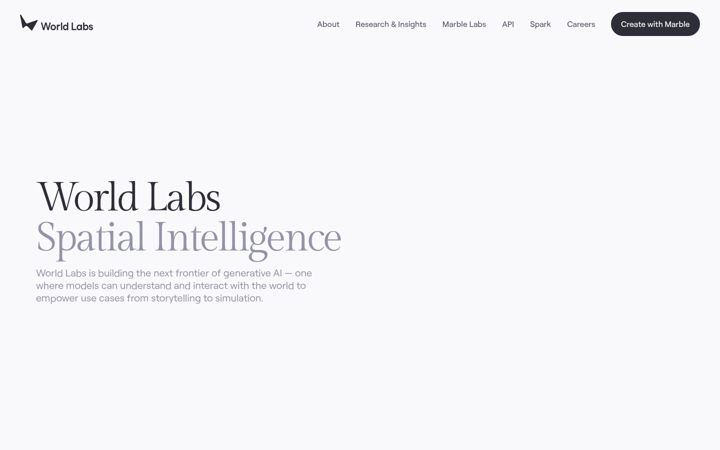 Screenshot of worldlabs.ai