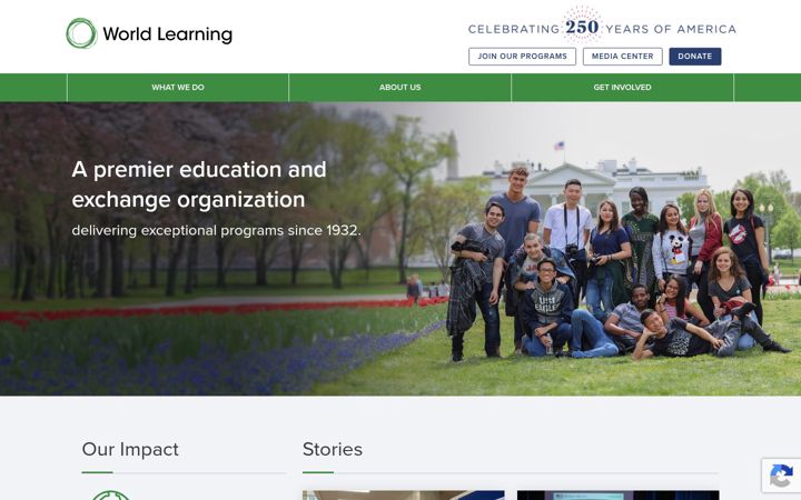 Screenshot of worldlearning.org