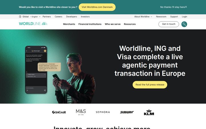 Screenshot di worldline.com