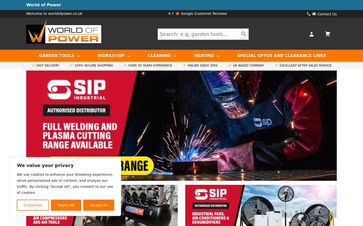 Screenshot van worldofpower.co.uk