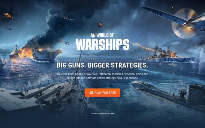 Screenshot of worldofwarships.ru
