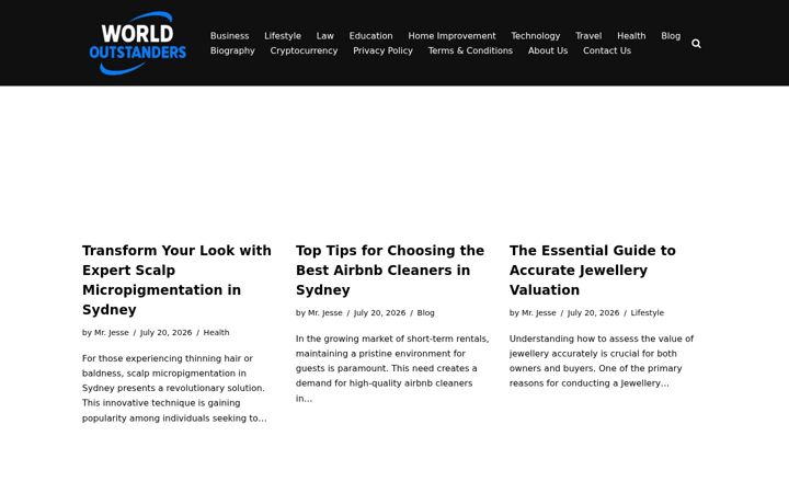Screenshot of worldoutstanders.com