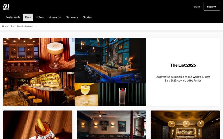 Screenshot of worlds50bestbars.com