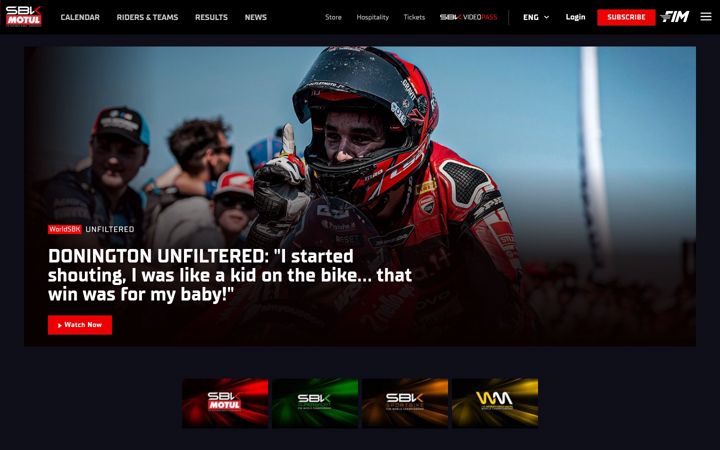 Screenshot di worldsbk.com