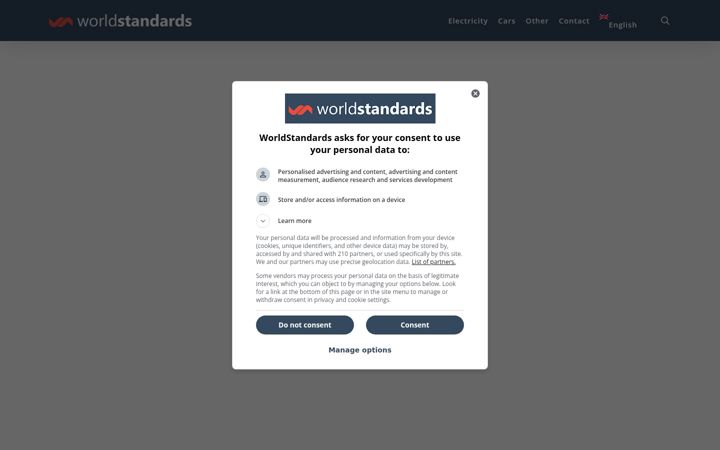 Ekrano kopija worldstandards.eu