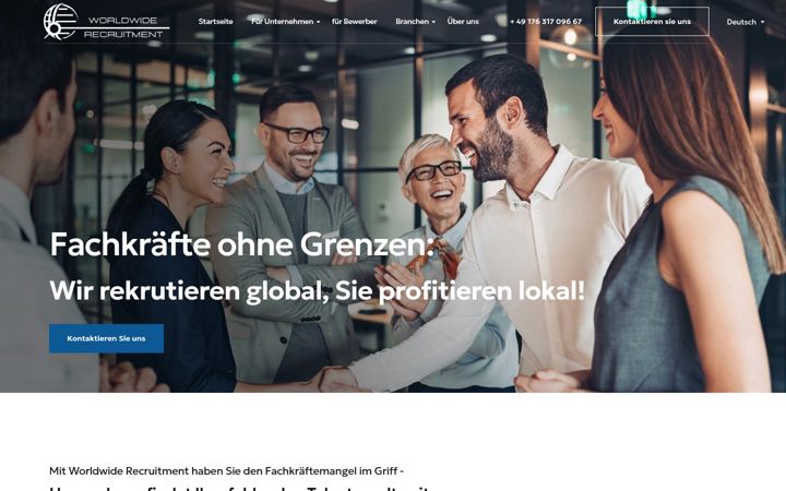 Ekrano kopija worldwide-recruitment.de