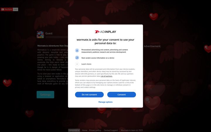 Screenshot of wormate.io