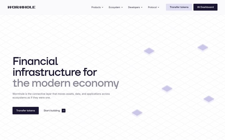 Screenshot of wormhole.com
